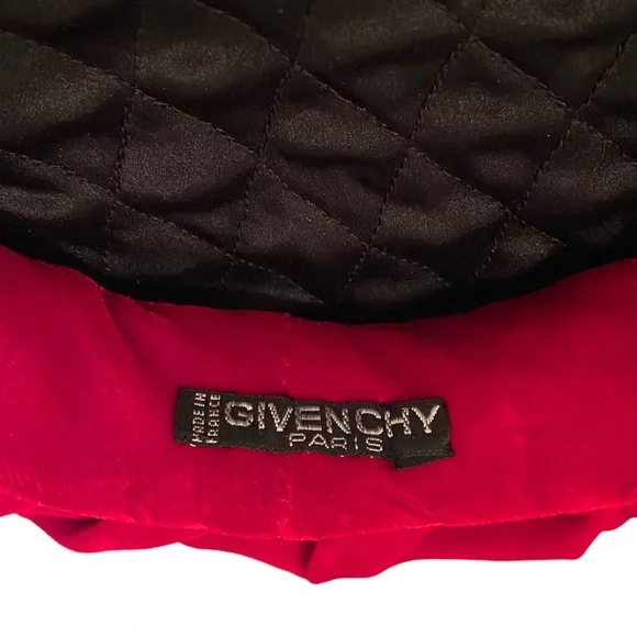 Vintage GIVENCHY Red Velvet Beret Hat - Picture 7 of 7